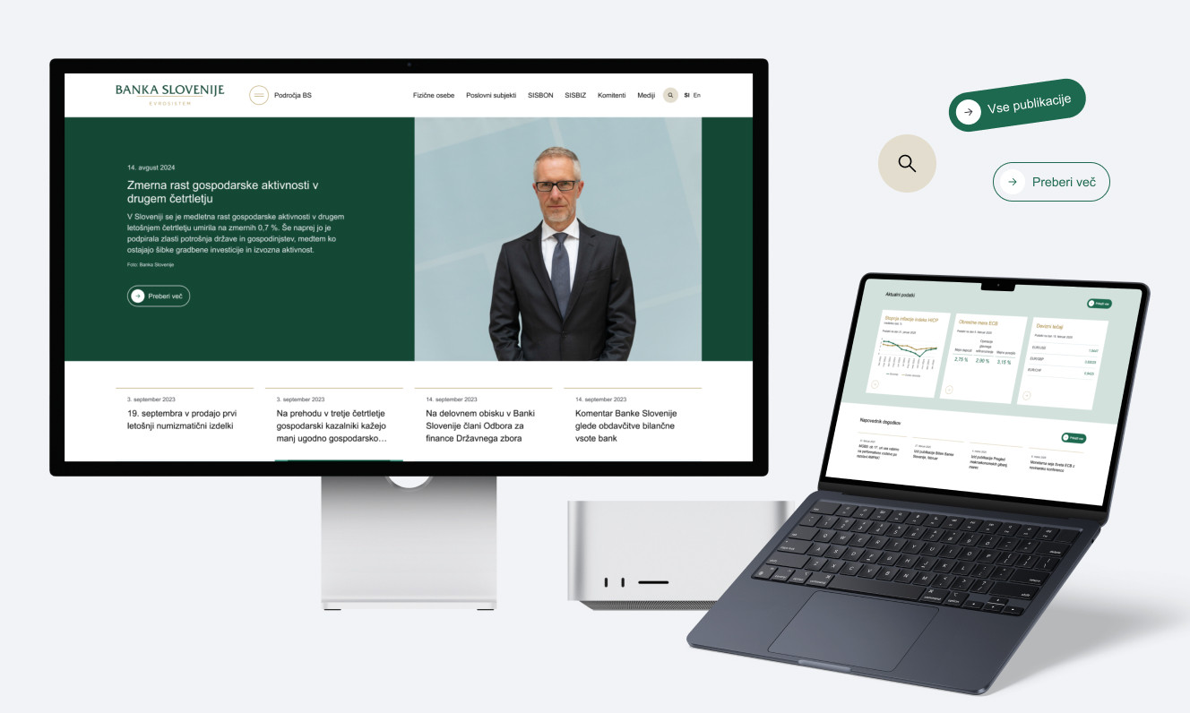 Obnova web stranice Banke Slovenije