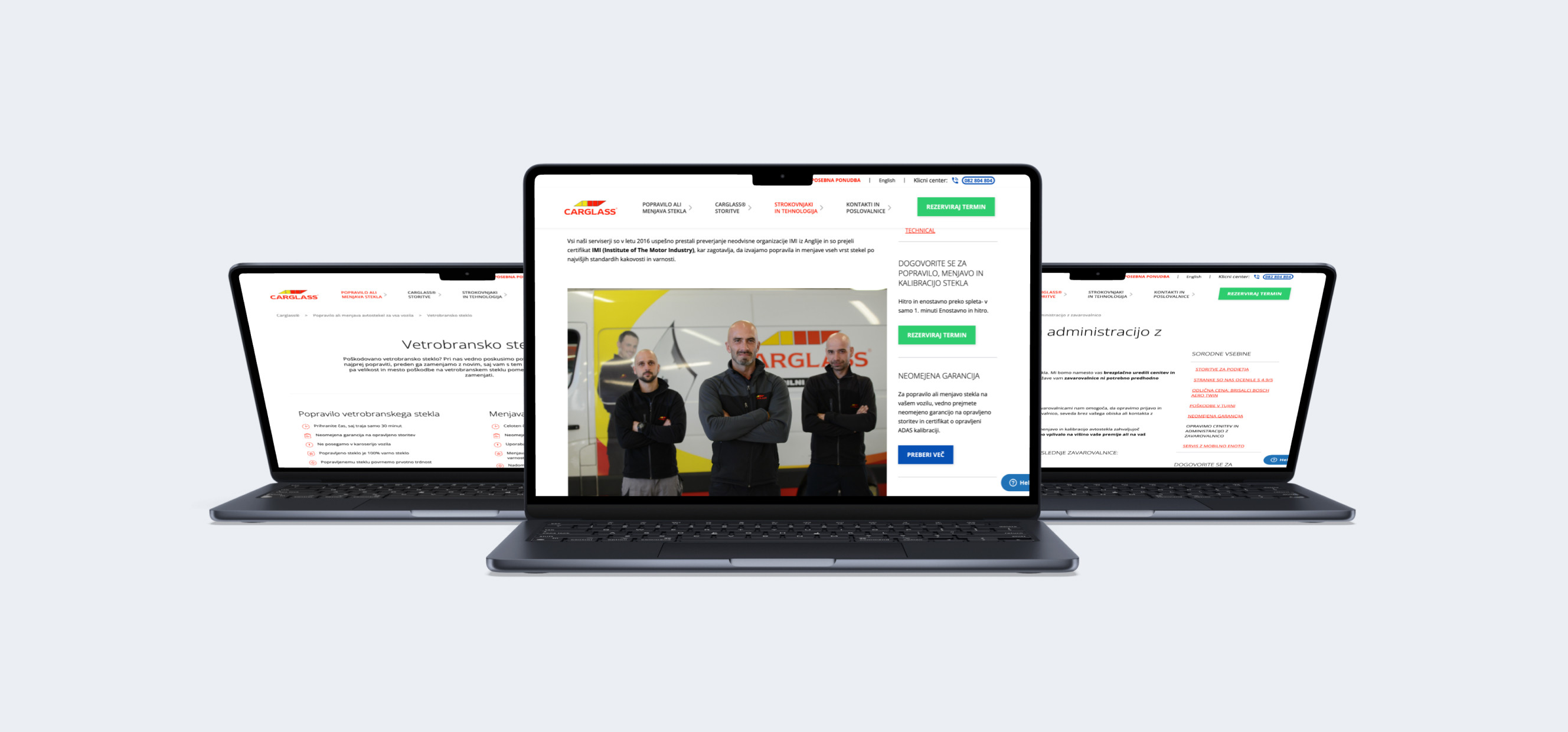 Carglass mobilna spletna stran