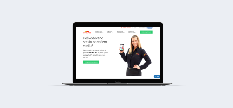 Carglass mobilna spletna stran