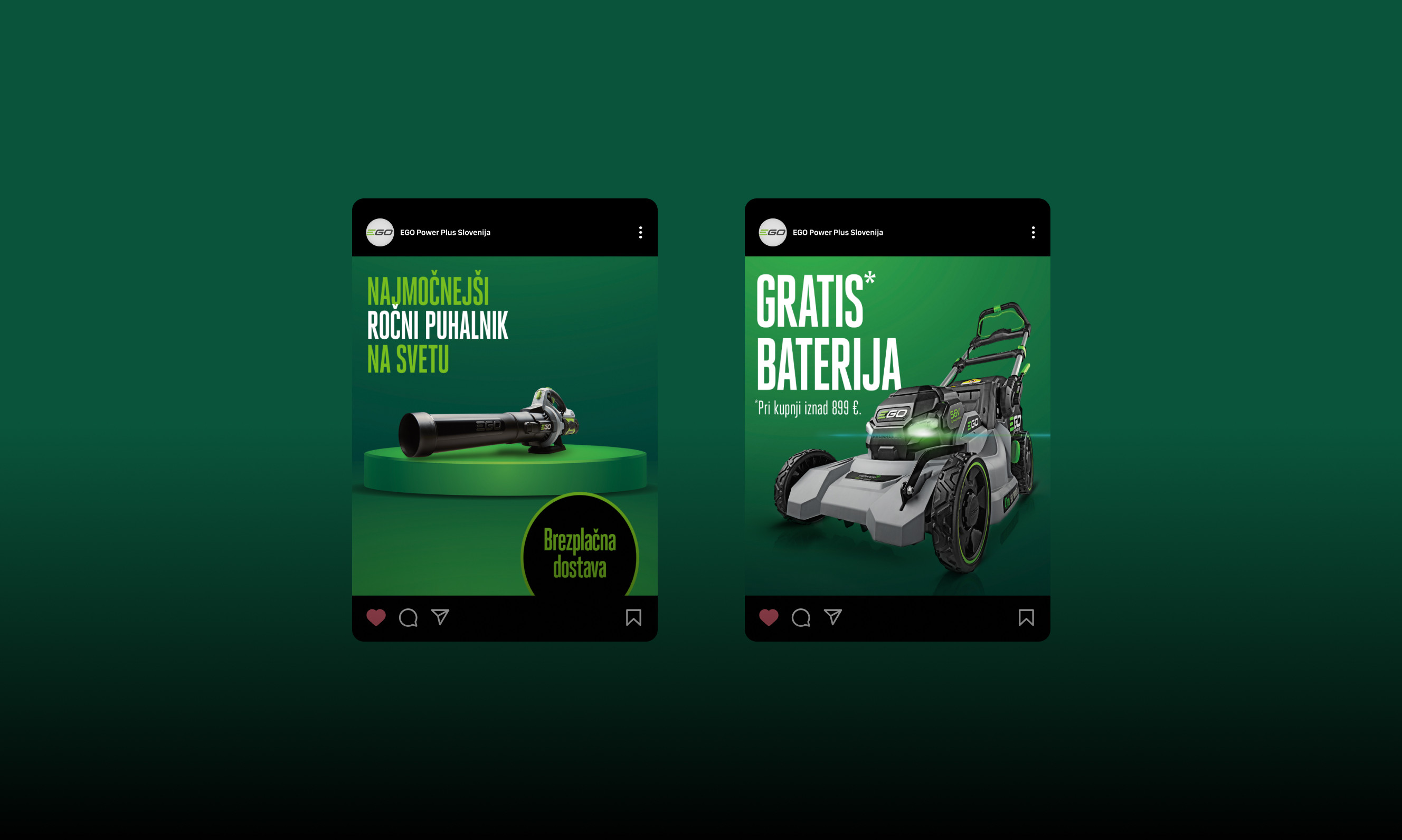 Pospeševanje spletne prodaje baterijskih vrtnih orodij EGO Power + na slovenskem in hrvaškem trgu