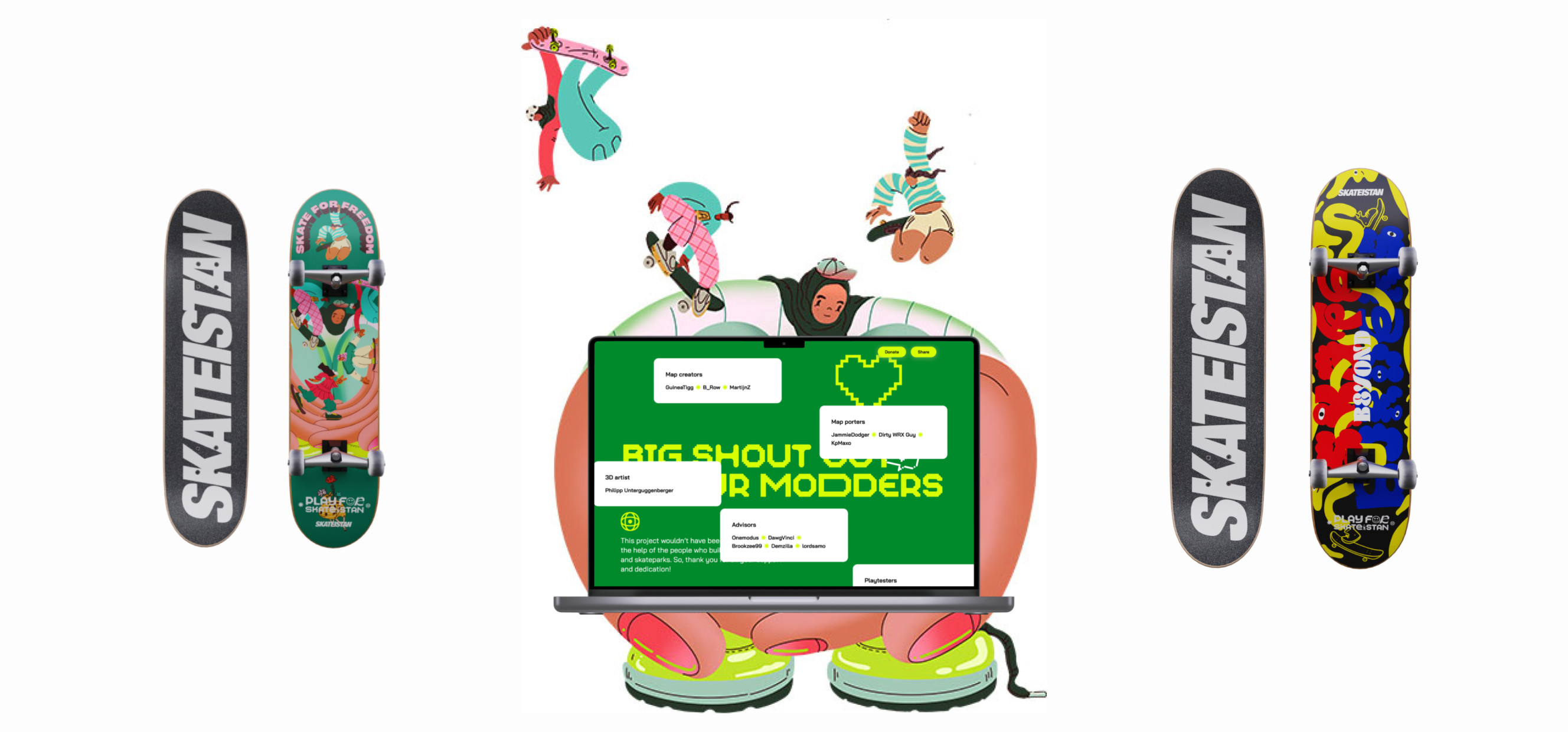 Skateistan rolke in spletna stran